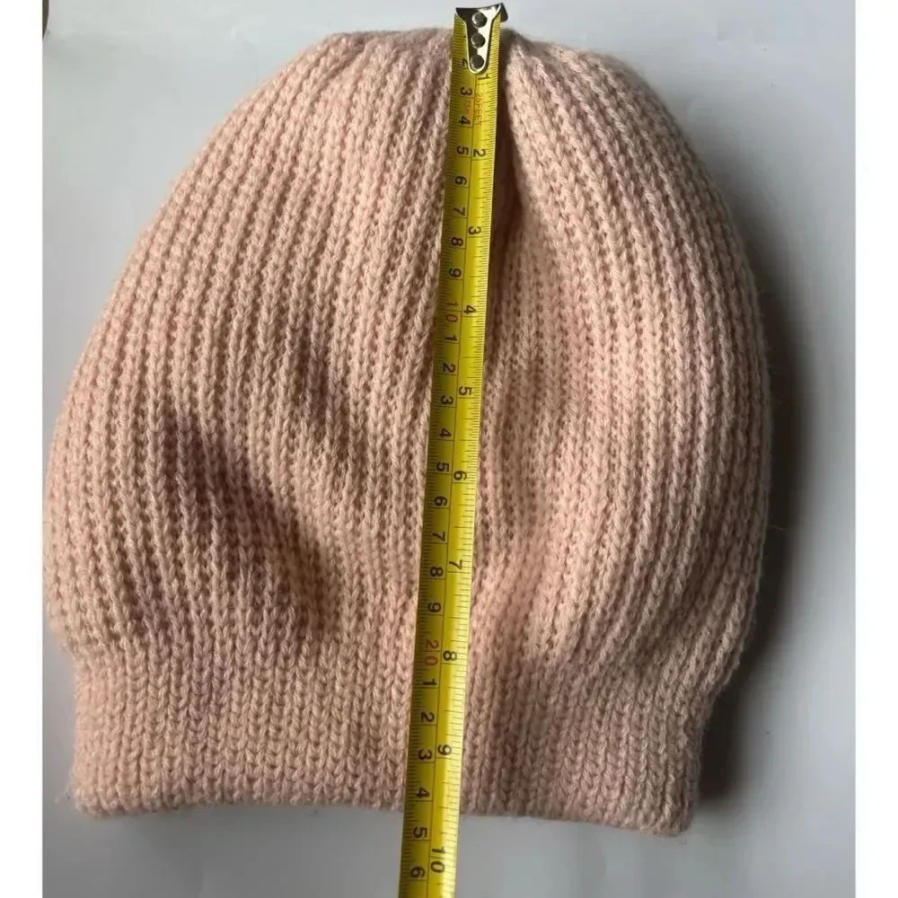 Rare ~ Free People Double Layer Blush Knit Beanie